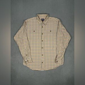 Patagonia Beige and Brown Checkered Shirt